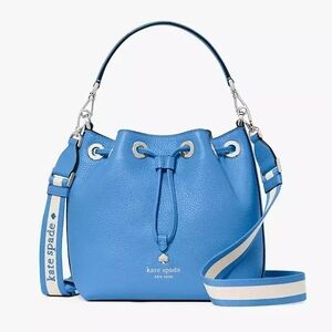 Kate Spade blue leather bucket Crossbody bag SOLD OUT EVERYWHERE